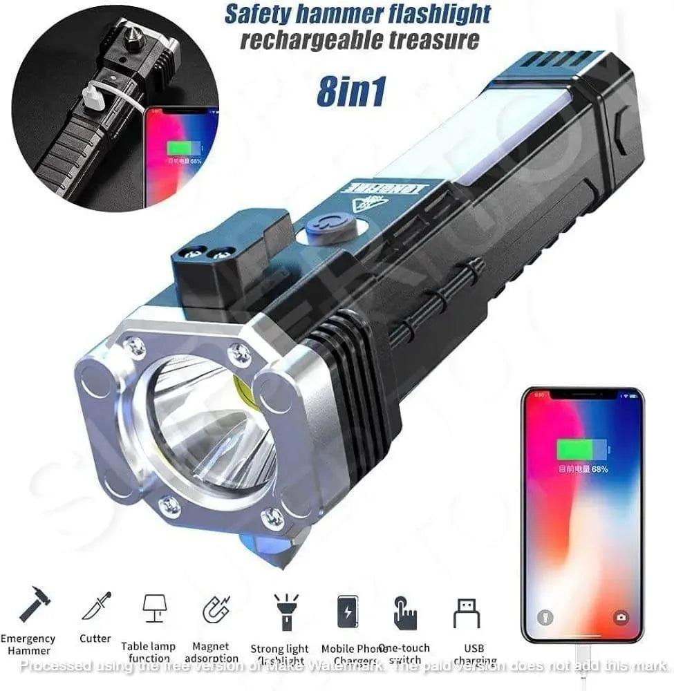 C Type LED Search Light Black ABS Durable