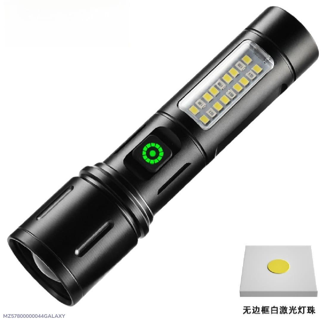 Rechargeable 20W Laser Torch Black Aluminum Camping Light